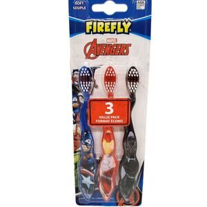 Marvel Avengers 3 Pack Childrens Soft Toothbrushes Captain America